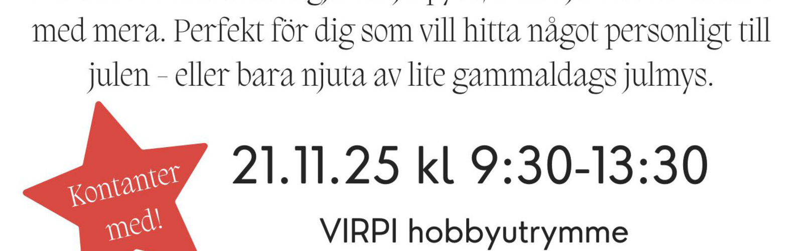 mainos joulumyyjäisistä