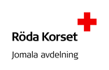 Logotyp för Jomala-avdelningen av Finlands Röda Kors.